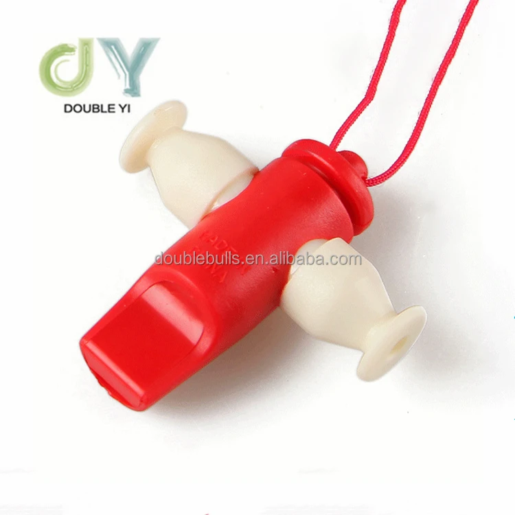Wholesale Musical Instrument Toy Samba Whistle With Lanyard Plastic Mini Cross Samba Whistle