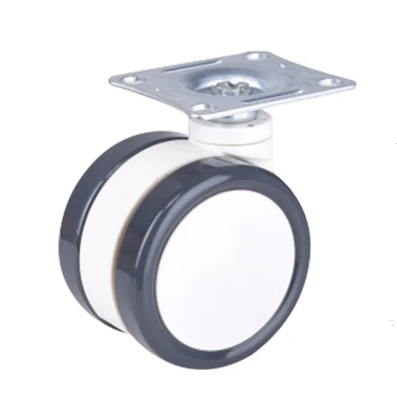 Furniture Wheels 4PCS 3/4/5 In Furniture Trolley Rack PU Caster Wheel Silent Fixed Brake Casters