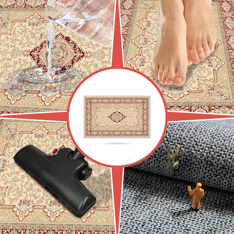 Modern Geometric Soft Printing Carpet and Rugs Machine Made Anti Slip Area Rugs for Living Room Floor Carpet