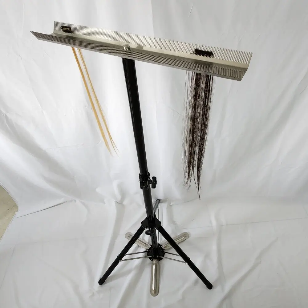Hair Extension Tool Salon Stainless Steel Hair Extension Wigs Sectioning Display Storage Holder Stand Wig Tripod