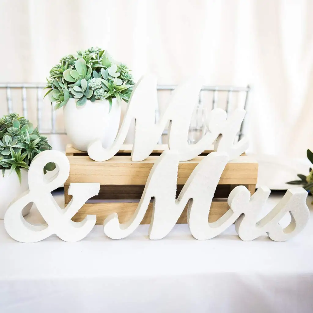 Wedding Wooden Letters Large Alphabets DIY Capital Letter Decors for Home Wall Party Crafts Education Projects Making Supplies