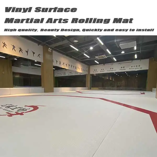  Изготовленные на заказ виниловые поверхности BJJ рулон дзюдо Скручивающиеся боевые искусства XPE пена карате тхэквондо татами айкидо напольные