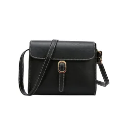 Fashion Vintage Messenger Bag Women PU Leather Crossbody Lady Shoulder Bag
