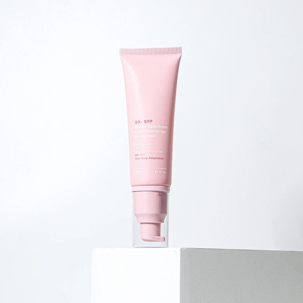 Custom 50ml Squeeze Tube BB / CC Cream Sunscreen SPF Lotion Cosmetic Packaging Tube With Airless Pump
