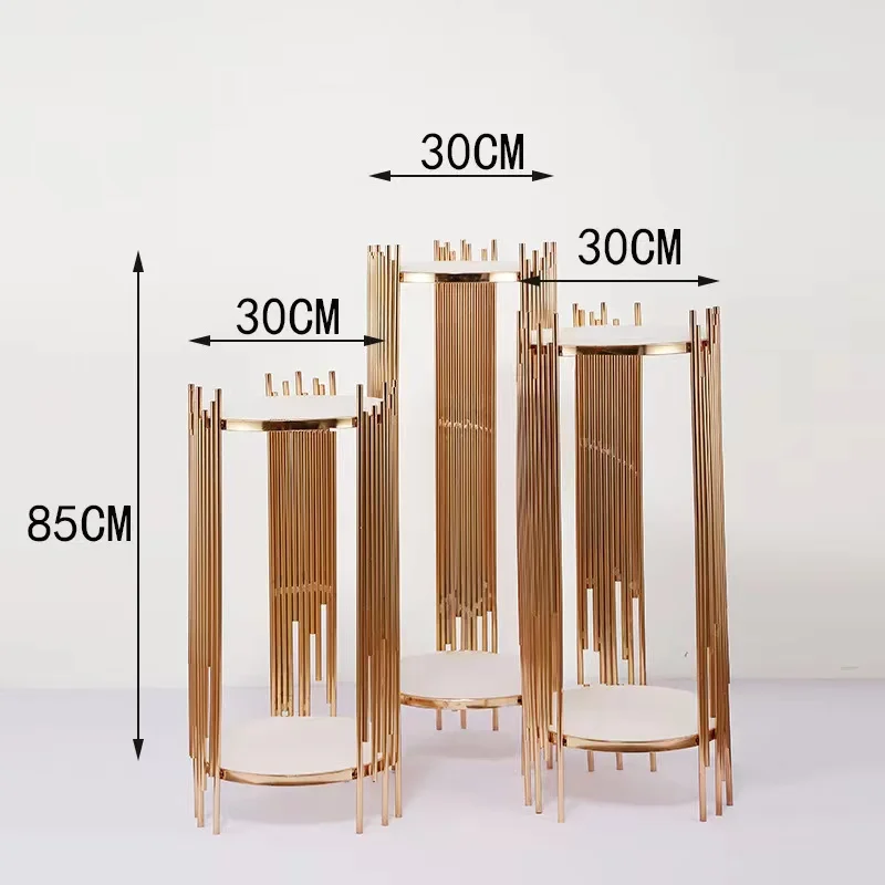 Decorative Low Price Wedding Supplies Flower Stand Wedding Decoration For Sale Luxurious Metal Flower Stand