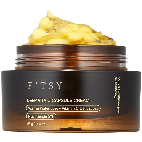Private Label Korean Liposome Capsules Face Cream Lotion Hydration Vitamin C Golden Capsule Face Moisturizer