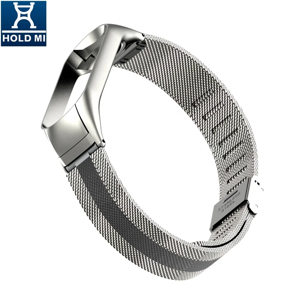 HOLDMI ODM high class 430351 series silver intermediate black color wristwatch band for xiaomi