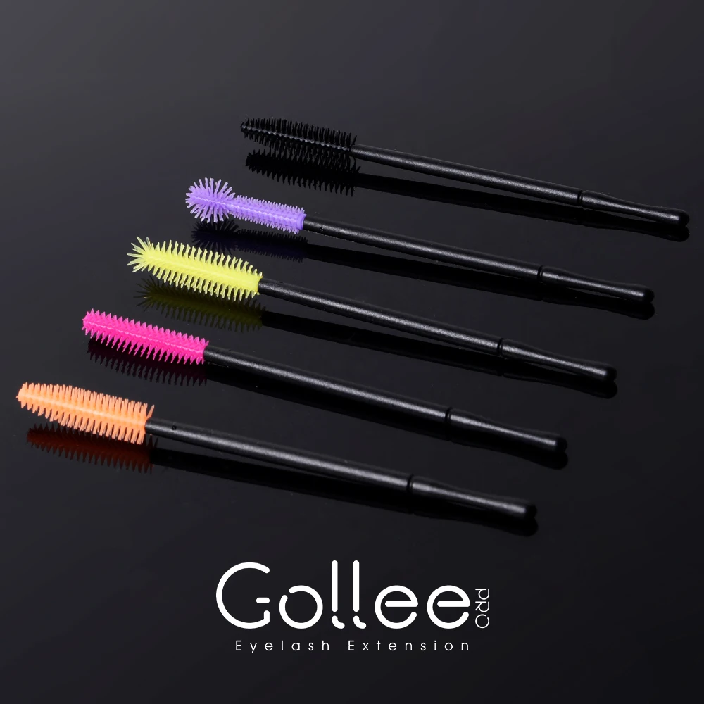gollee with plastic package silicone wand tube high quality crystal for soft touch mascara retractable wholesale eyelash brush