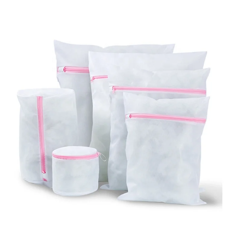 Лидер продаж, многоразовый мешочек для стирки, мешочек для фильтров, моющийся полиэстеровый сетчатый мешок для стирки
