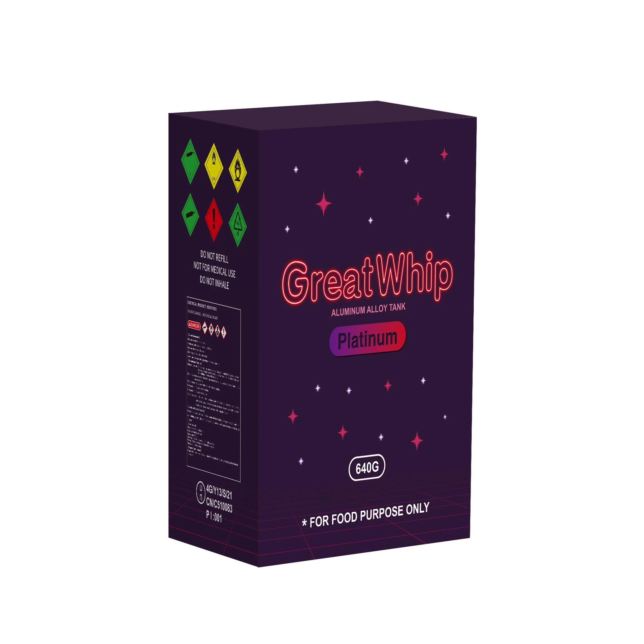 Greatwhip 640G Whipped Cream Charger Pressure Canister Whipping Cream Charger