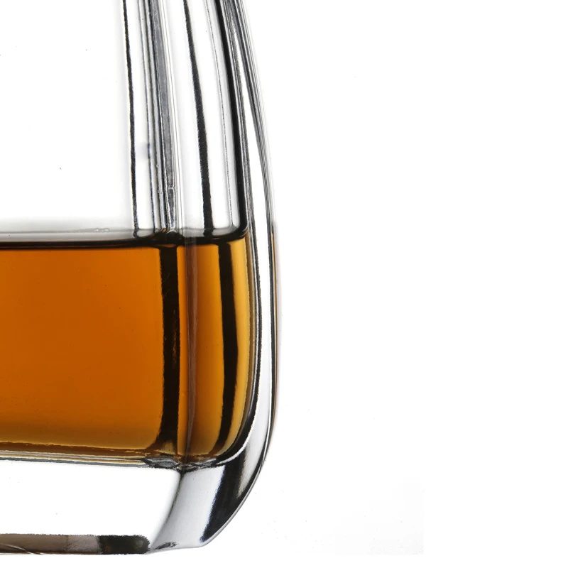 Empty Flint High Quality Clear Square Customize Glass Bottle for Liquor Factory