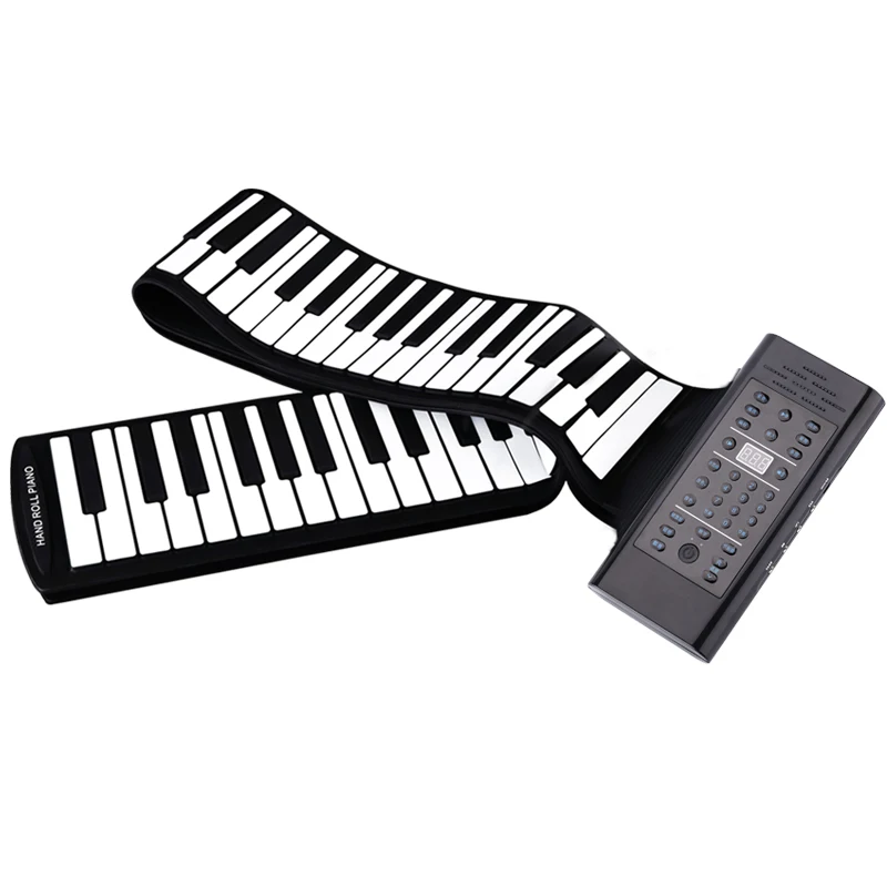Portable digital midi keyboard usb 88 keys roll up piano