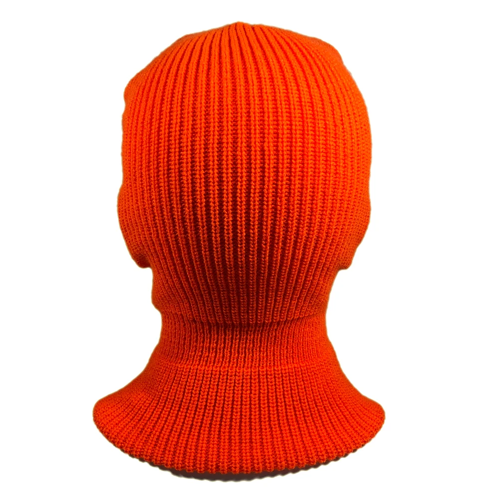 OEM Winter Comfortable Embroidery Logo Designers Custom Balaclava Ski Mask 2 Hole Beanie Hat