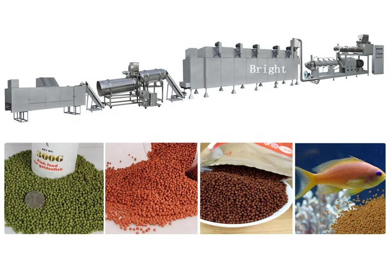 large capacity fish feed line automatic fish feed process machine fish feed extruder