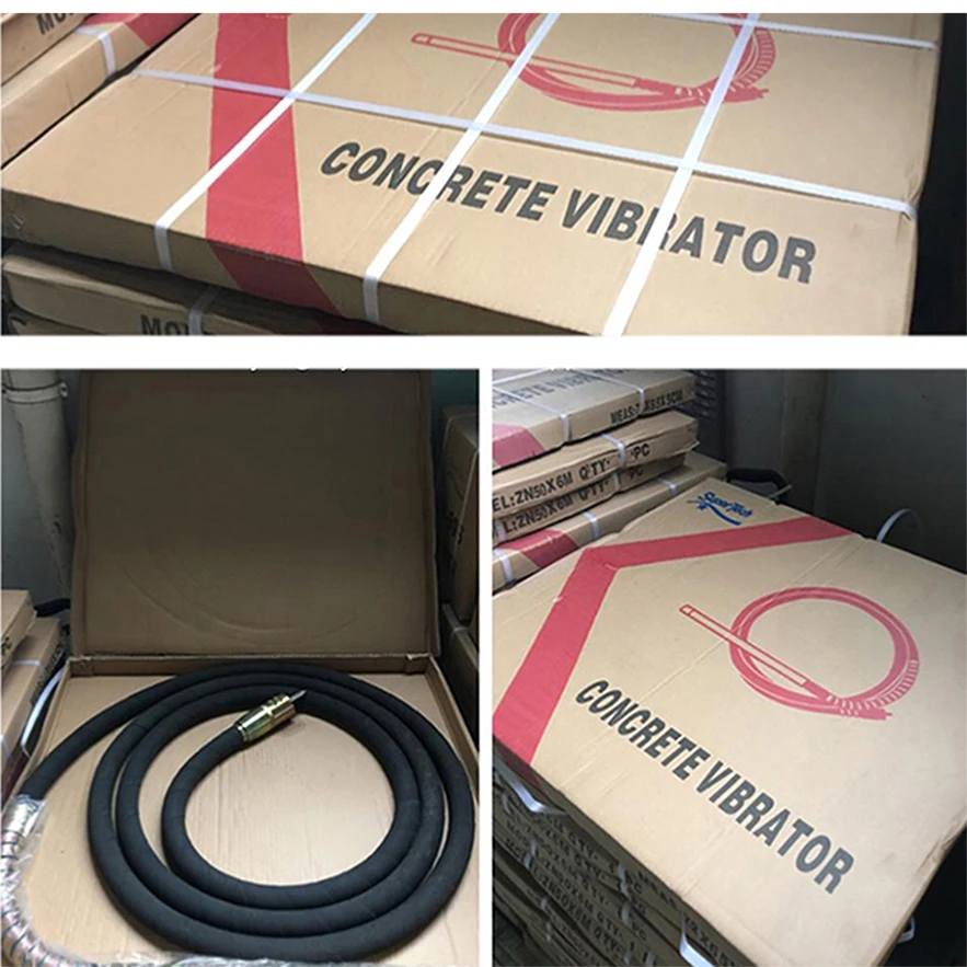 6m insertion type vibrator vibration stick Poker price sale internal Concrete shaft concrete vibrator hose accessories 6m