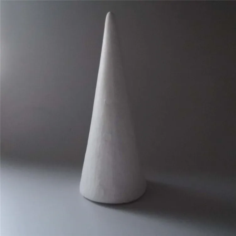 Good quality diy decorative clay accessories white solid poly dragon foam cone