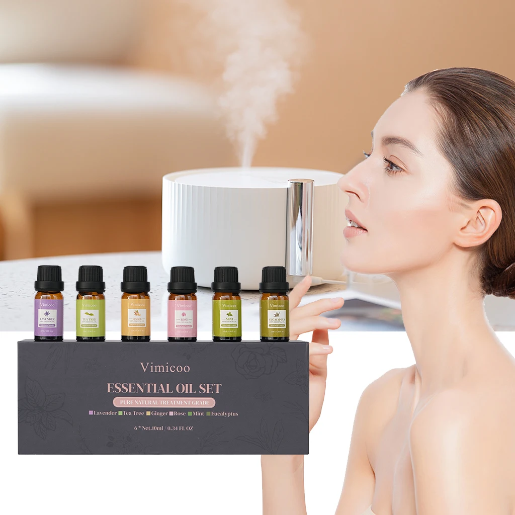 Nature Essential Oil  For Aromatherapy Diffuser Massage 6pcs 10ML 100% Pure Natural Aromatherapy Oils Gift Essential Oil Set