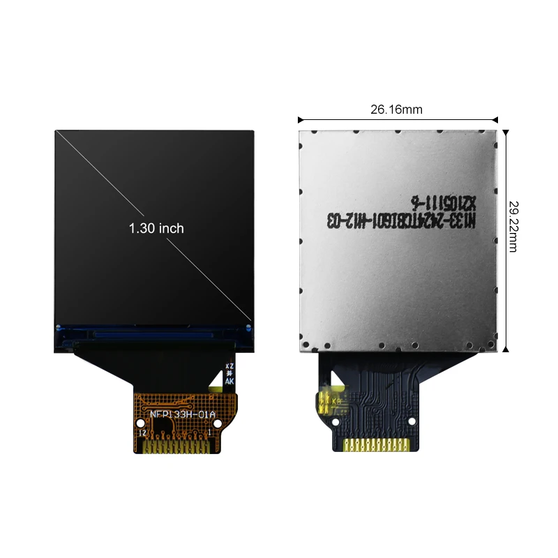 Polcd 1.3 inch 240*240 rgb 350 nit ST7789V lcm driver wide temperature tft lcd module