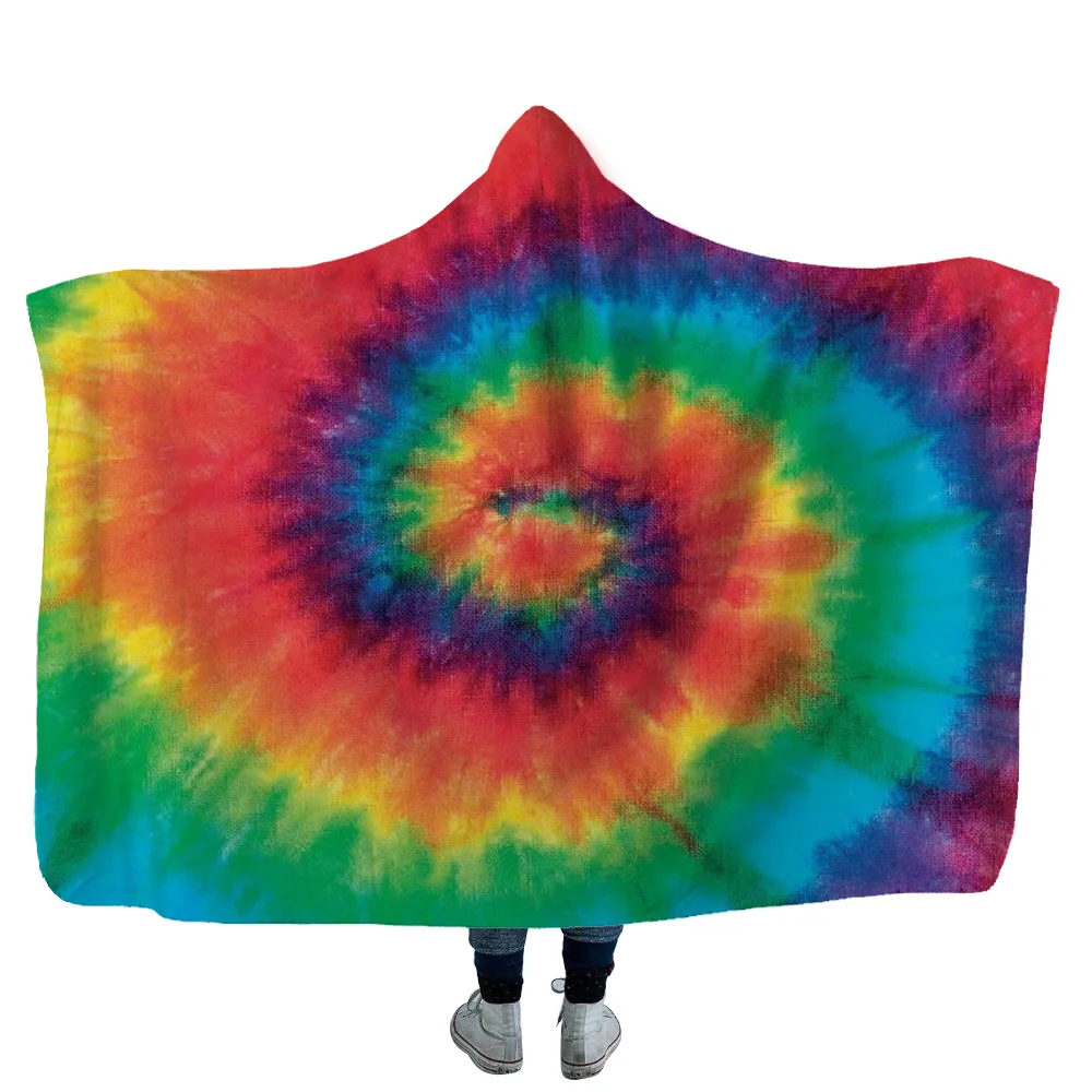 Sherpa Fleece Soft Wearable Blanket Hooded Throw Poncho