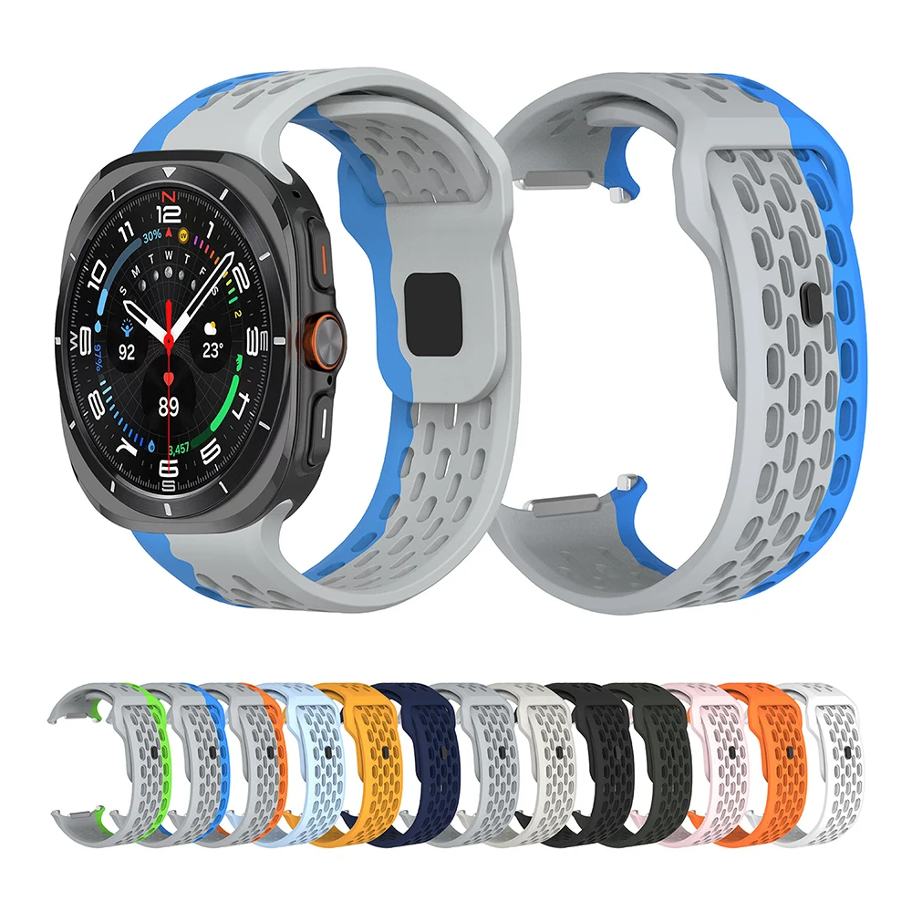 2024 Newest Soft smart bands 47mm For Galaxy Watch7 Ultra sports Watch strap For samsung watch7 Ultra Breathable silicone bands