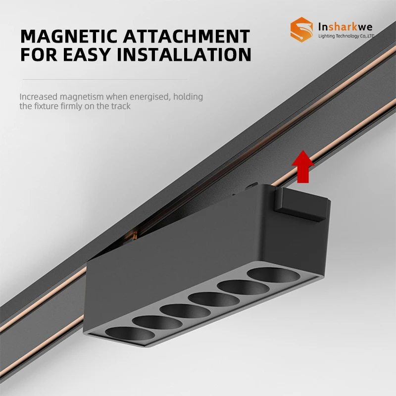 NEW Ultra Thin Slim Smart System DC48V spotlight led magnetic track light Rail Lighting modern hotel lamp track light Downlight