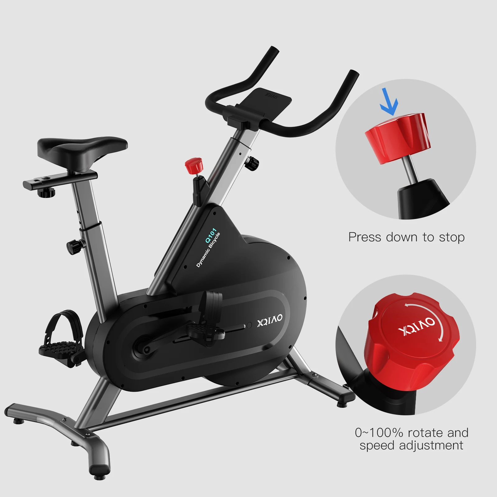 OVICX Q101 magnetic spin bike cycle exercise machine home exercise equipment