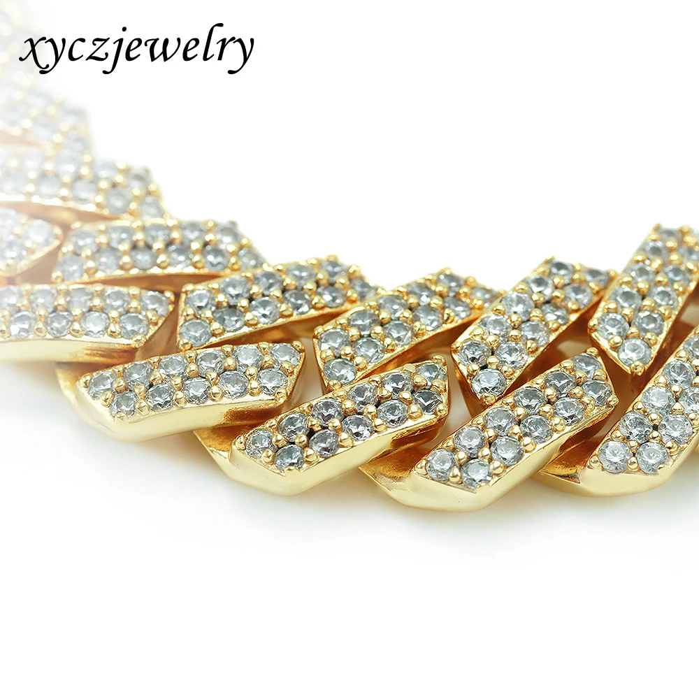 European and American popular hip-hop style luxury bracelet 18k gold-plated zircon bracelet