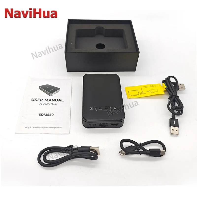 NaviHua Car Radio Carplay Monitor Wireless Android Auto stereo DVD Player Carplay AI Box Accessories Convert  Portable Carplay