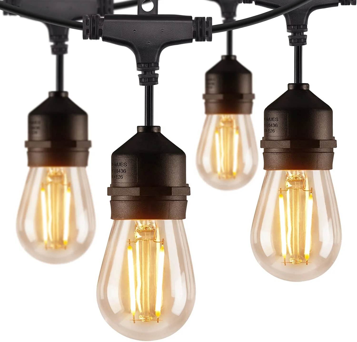 Commercial Grade Outdoor 15 Socket Led String Light S14 Tavern dazzle Lamp commercial grade outdoor waterproof garden lamp