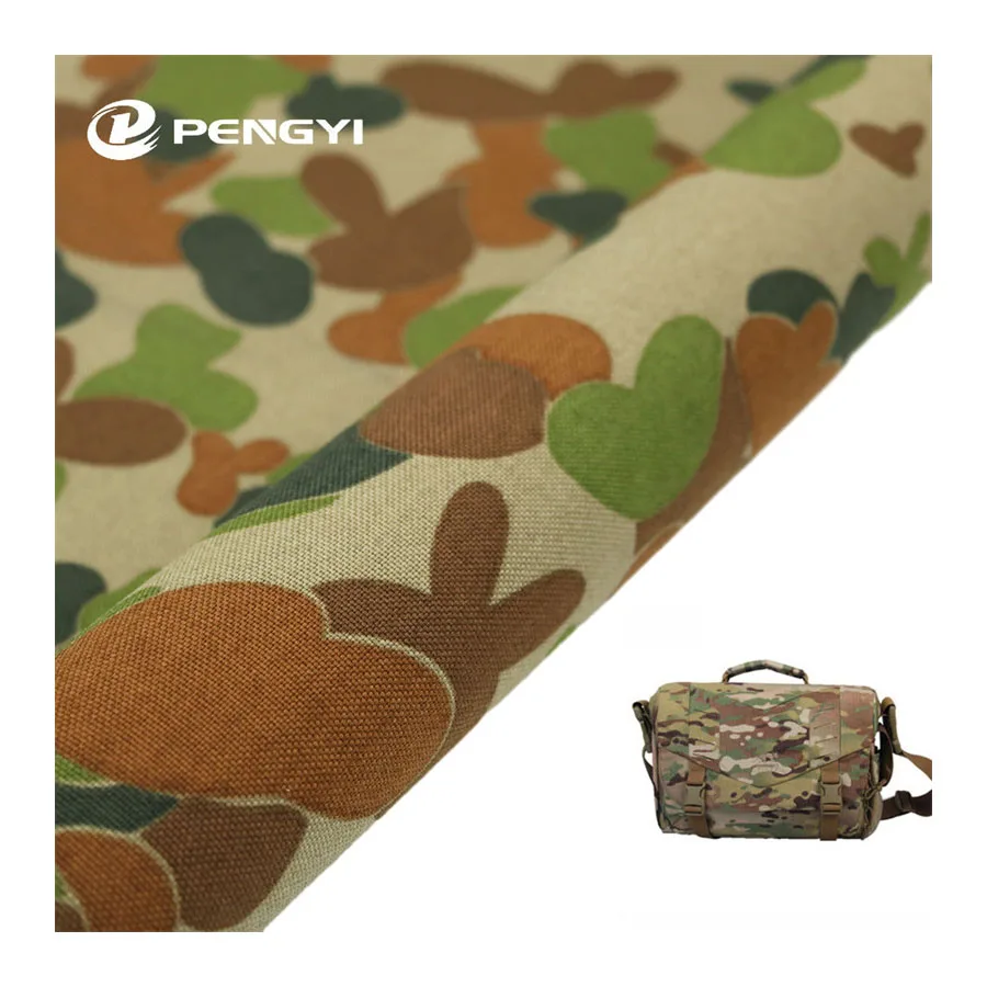 100% Polyester Oxford Fabric Pu Coated Fabric Polyester Camouflage Printed Fabric