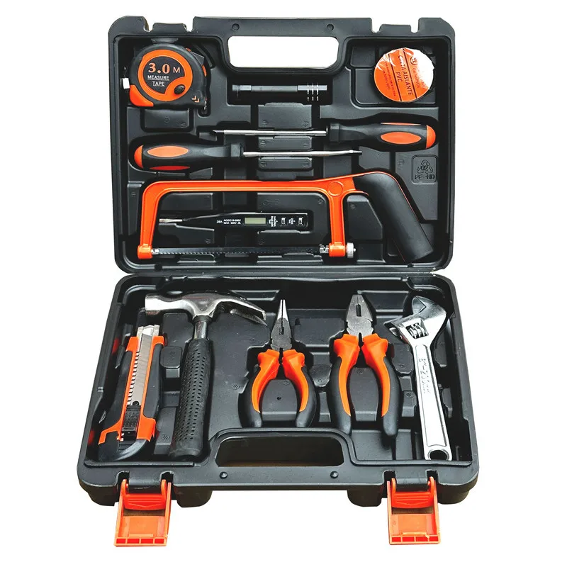 78 Pcs Complete Tool Kit Home Toolbox Auto Car Repair Tool Set With Hammer Pliers Screwdriver Wrench Socket Mechanical Work Tool