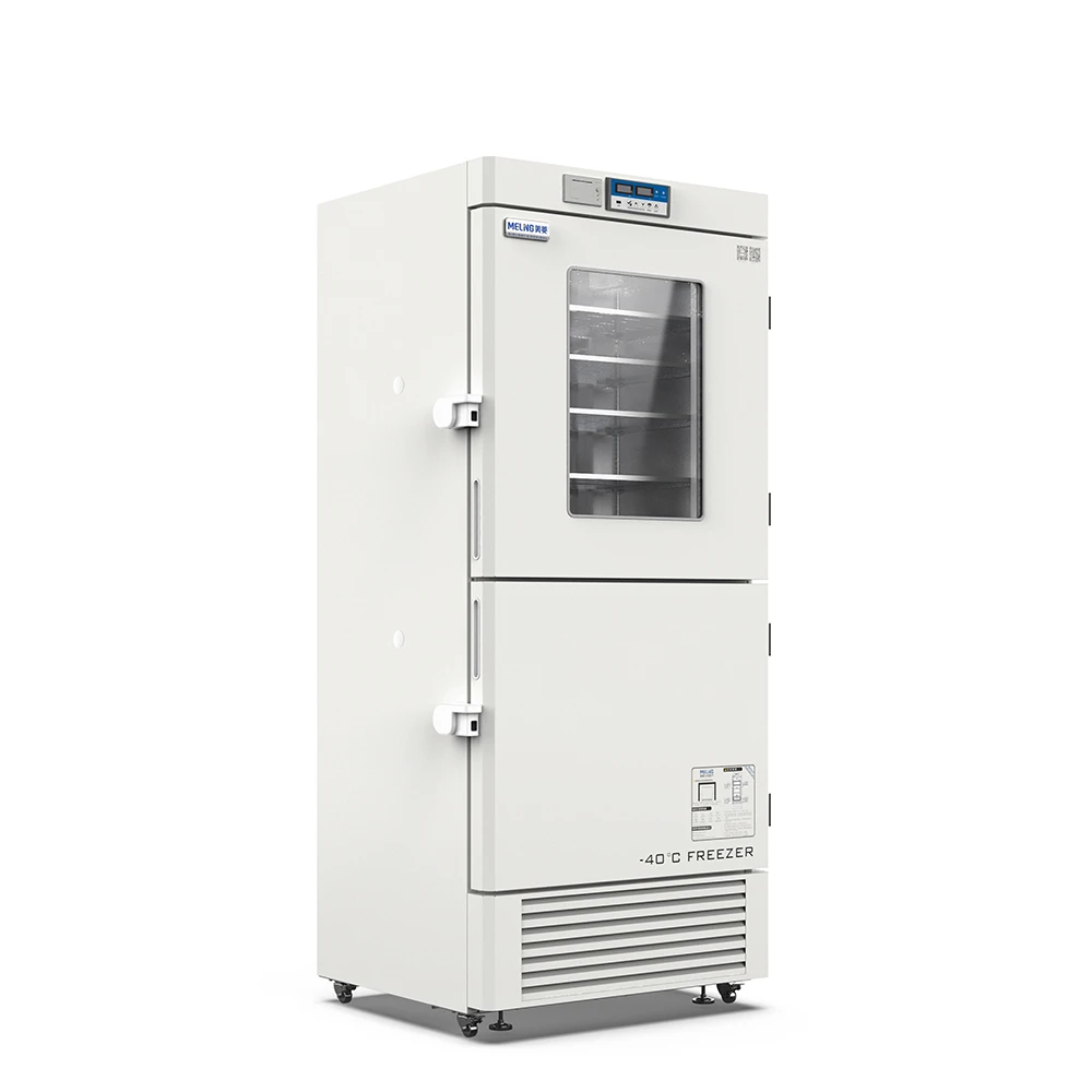 Hot Sales Meling Intelligent Automatic Defrost 2~8/-10~-40 Noiseless Lab Refrigerator and Freezer with Access Port