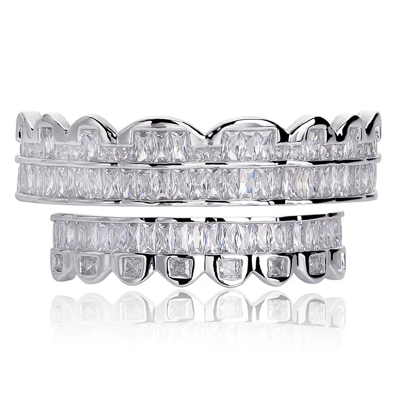 Dr. Jewelry Prong Diamond Micro Paved Cubic Zirconia Bling Shiny Teeth Diamond Grillz
