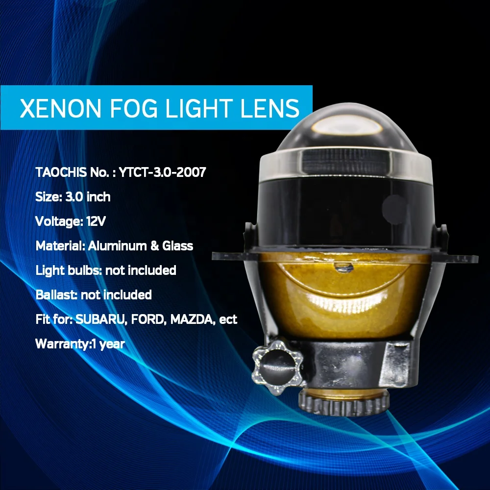 TAOCHIS Auto Car 3.0 inch Bi xenon Projector lens Fog light with high low beam Fog Lamp H11 lamps retrofit for Subaru ford mazda