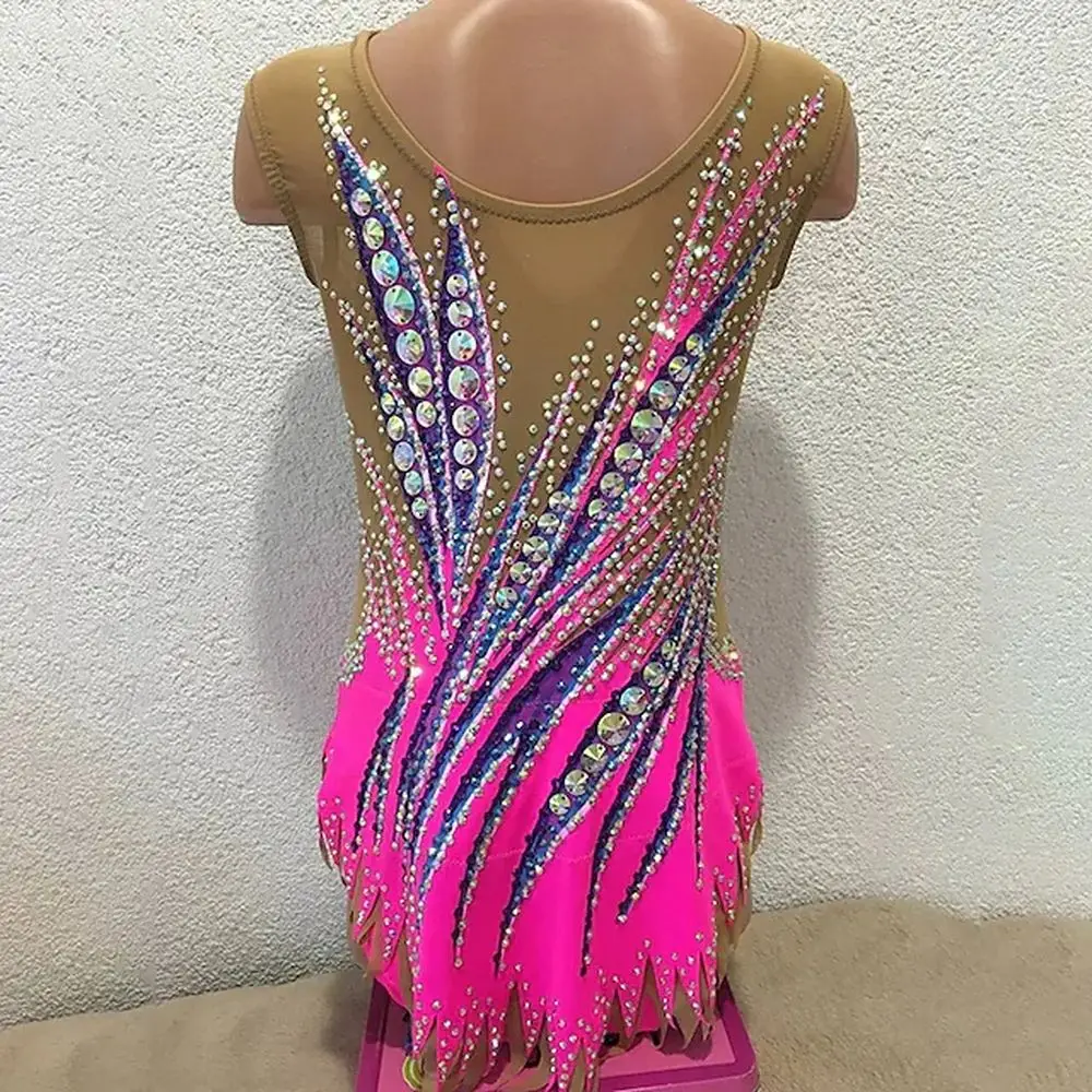 Ballroom ice figure skating dress design ballet Training Dancewear rhythmic gymnastics competition leotards For Women