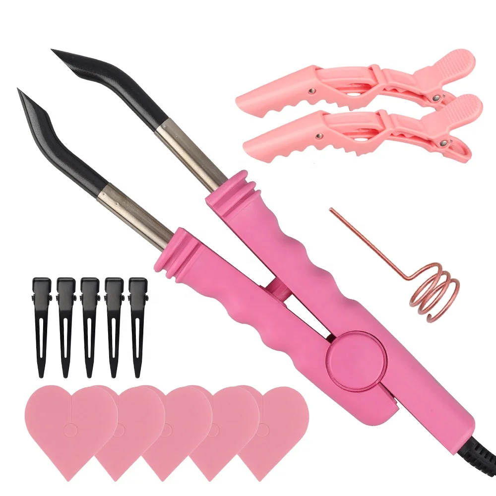 ARLANY Custom Logo Keratin Bonded Hair Extension Tool Kit Melting Tool Hair Sectioning Clip Round Spacer Template