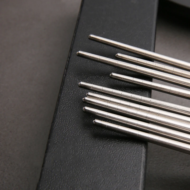 Custom metal reusable silver chopsticks wholesale standard size chopsticks