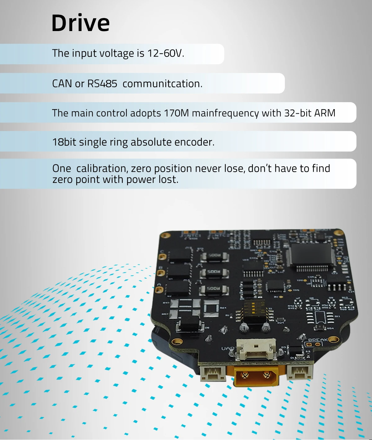 MF7025 DC brushless mechatronics design high torque FOC control micro servo motor for Industrial inspection turntable