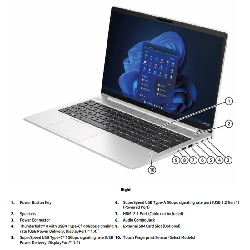 HP EliteBook 650 G10 15.6-inch Laptop with Intel Core i7-1370P Processor 64GB DDR4 RAM 1TB SSD FHD  Win11Pro