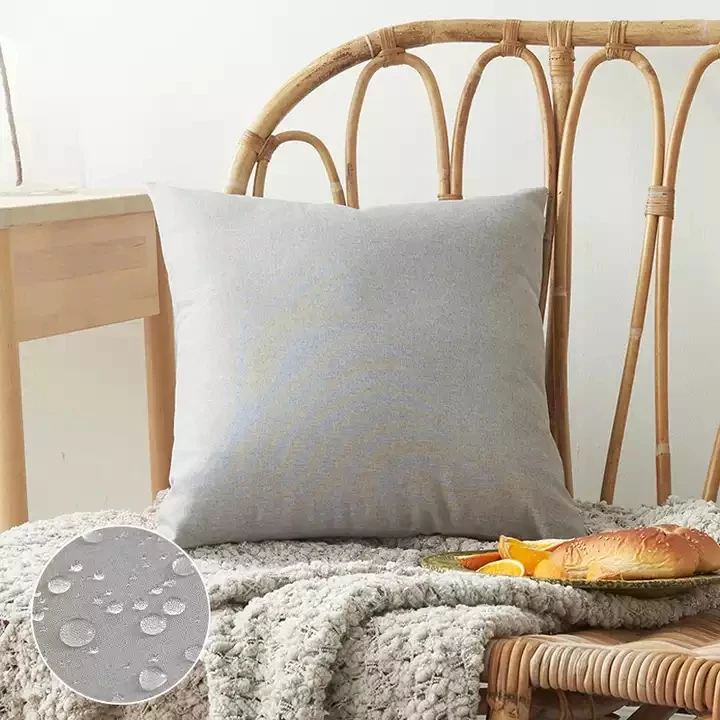 Waterproof Patio Furniture Cushion Covers Outdoor Garden Pillowcase Solid Color Polyester Sofa Throw Pillow Covers