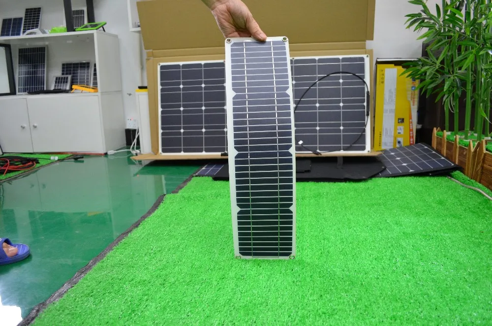 
10w 18v Mono flexible thin film solar panel for boats and car roof with CE rohs 