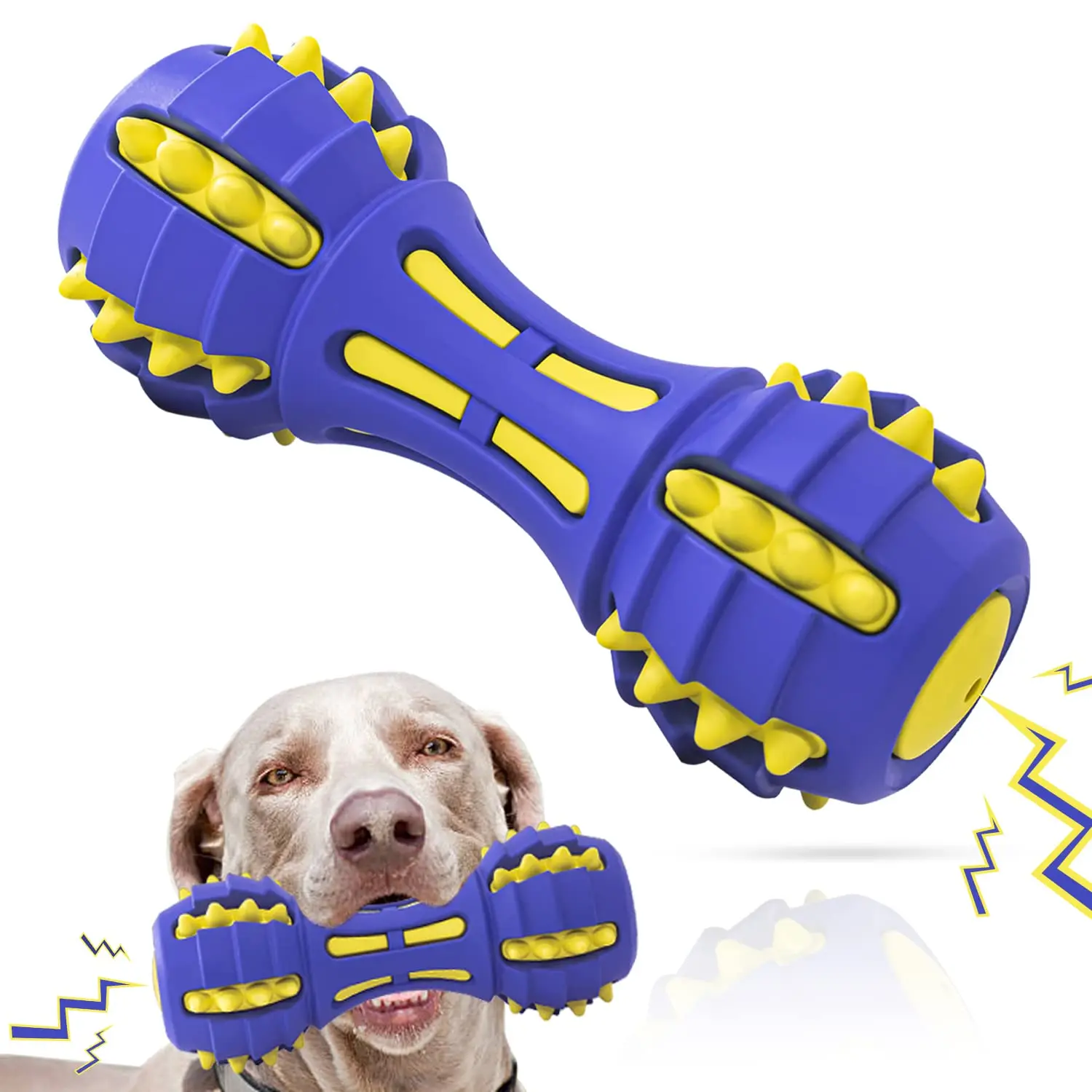 Heavy Duty Indestructible Tough Squeaky Dog Chew Toy For Aggressive Chewers