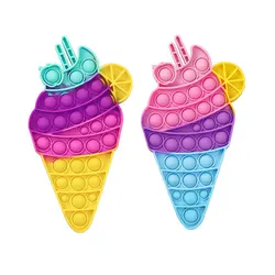 Best Sell Ice Cream  Cute decompression push bubble fidget sensory toy other toys & hobbies For Kids Adult