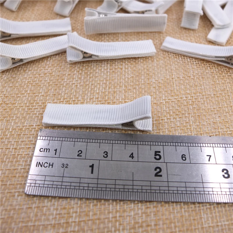 Fully Lined Alligator Clips Barrettes 1.75 inch Hair clips 45MM clip Ribbon Wrapped DIY Hair bow Accessories Making Supplies