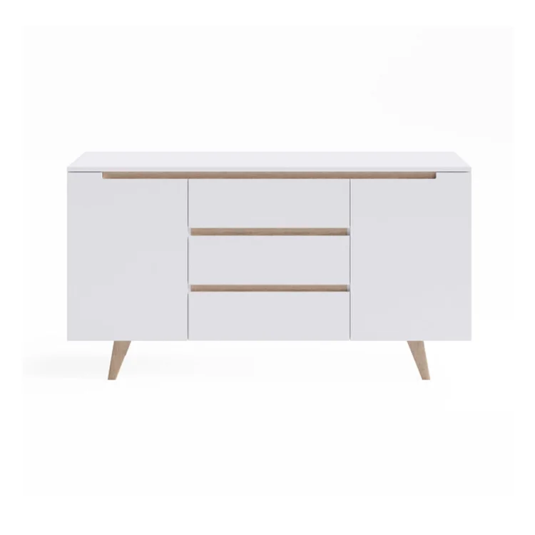 Белый Скандинавский современный деревянный буфетный шкаф с Дубовыми ножками