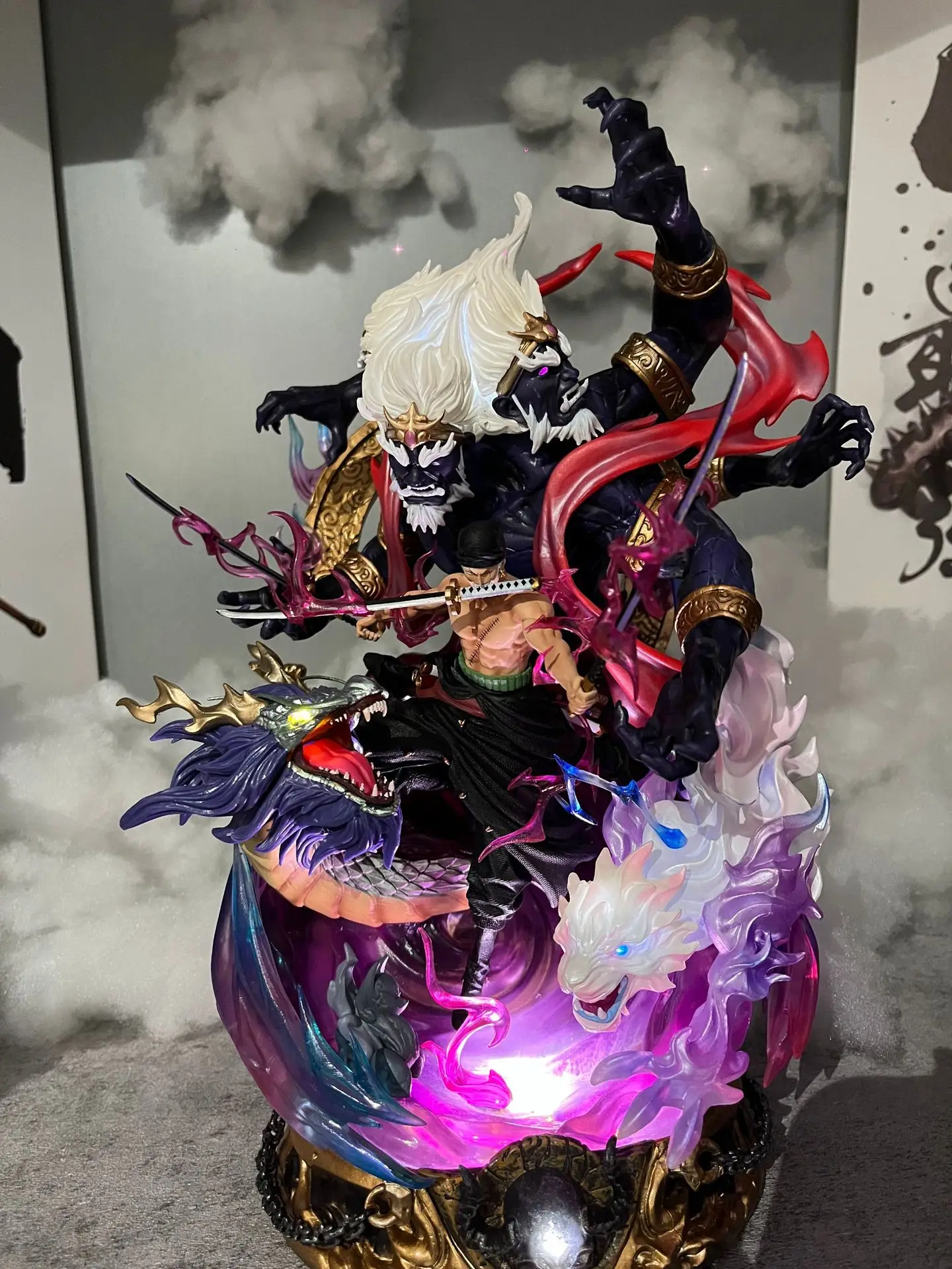 High Quality One Pieces Big Pvc 35cm Anime Figures Model Toys For Collection Hell Zoro Action Figure