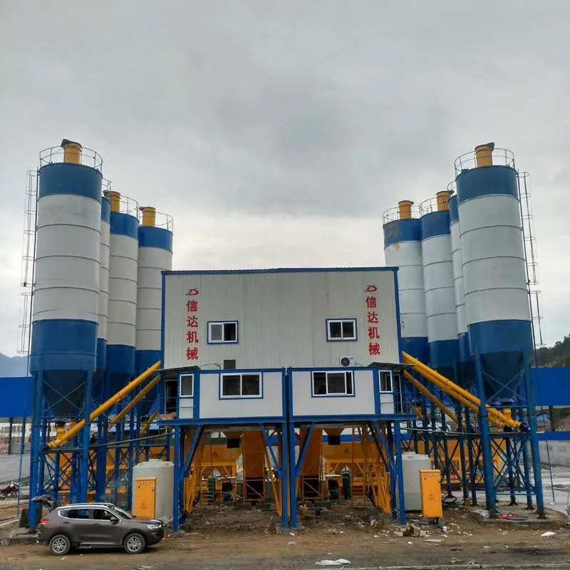 High performance concrete production line fixed ready mixed wet concrete production machinery