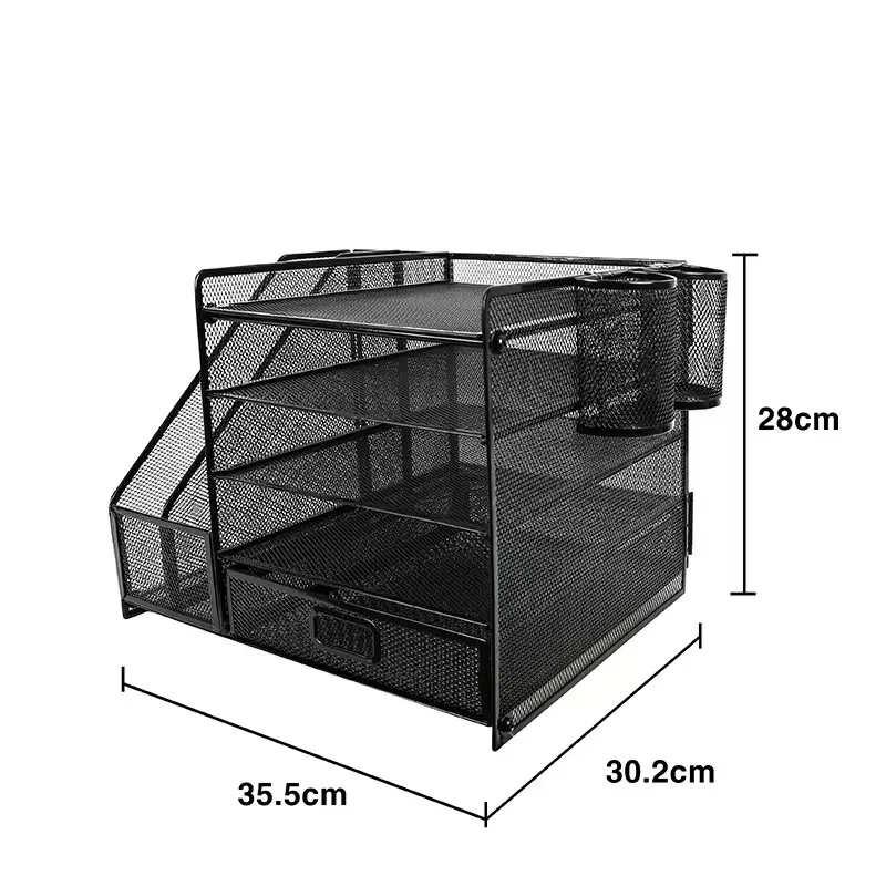 New Product Factory Supplier Mesh Desk Organizer Desk File Organizer Metal Desk Organizer Metal Office Set