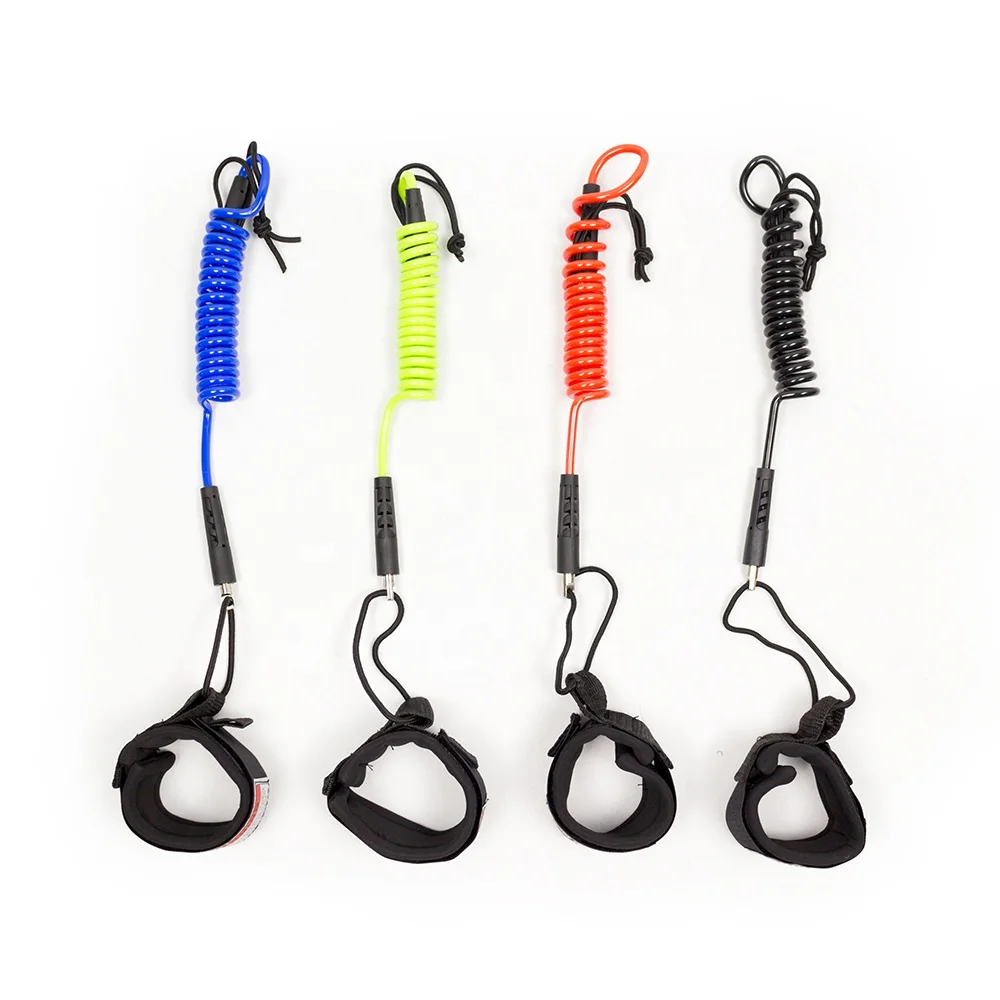Custom logo Leash Coiled Straight Swivel Paddle Board Snowskate Bodyboard SUP leash bicep bodyboard personnaliser