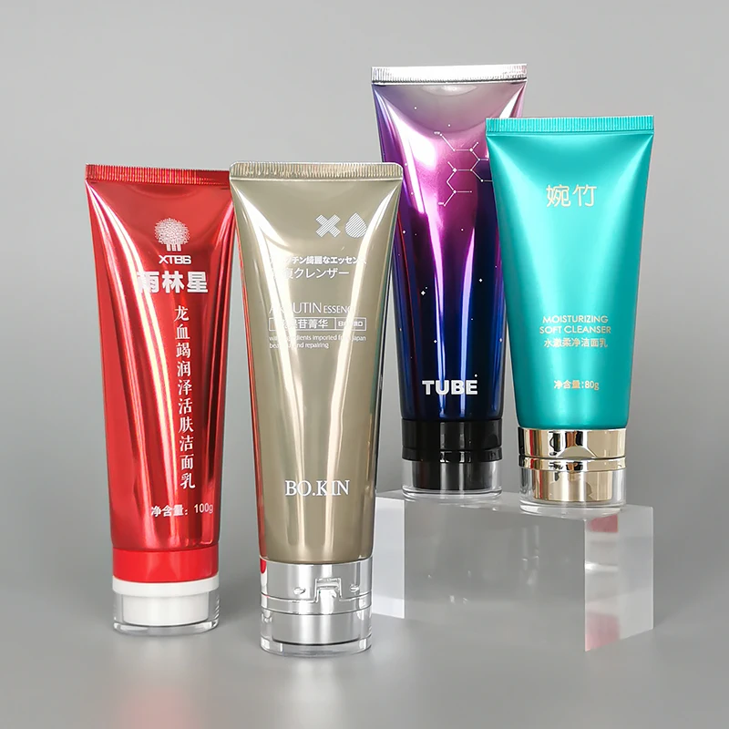 2 in 1 cosmetics custom empty oval hand eye bb cream new recycled packaging frosted pe material 50ml 100ml cosmetic soft tube